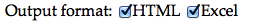 GUI options output